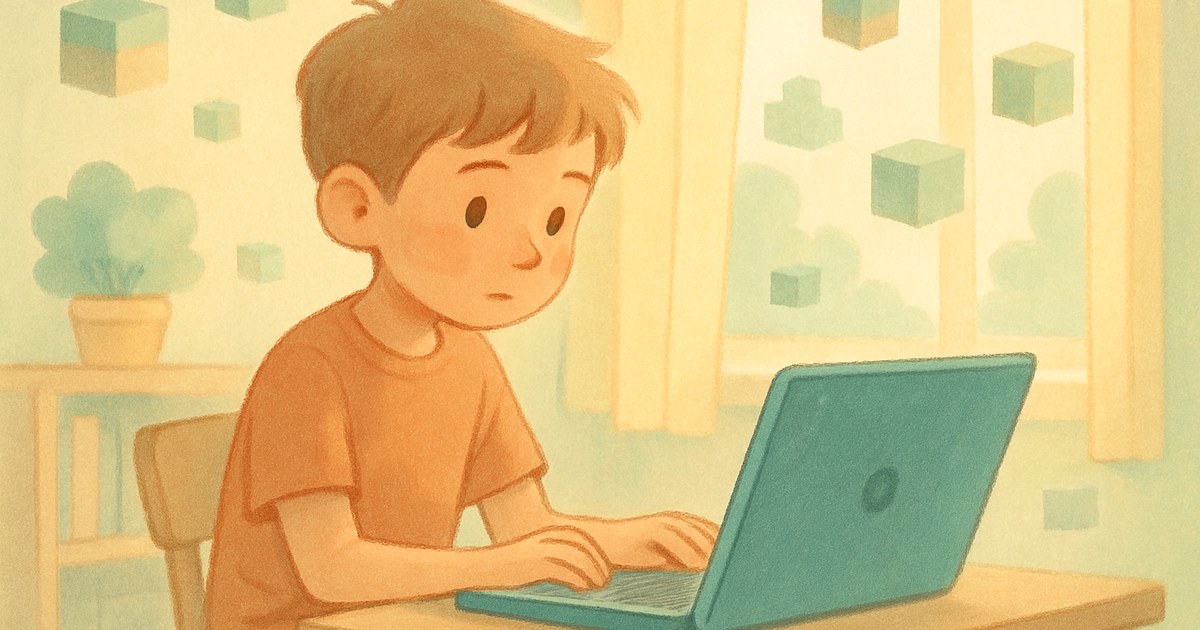 夏期講習でプログラミングを体験する小学生のイメージ